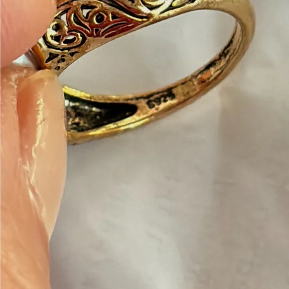 Pearl ring 925 stamped size 7 - Picture 4 of 5